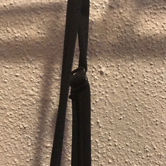 Black sequin/fuchsia sash cocktail dress. - Picture 4 of 6